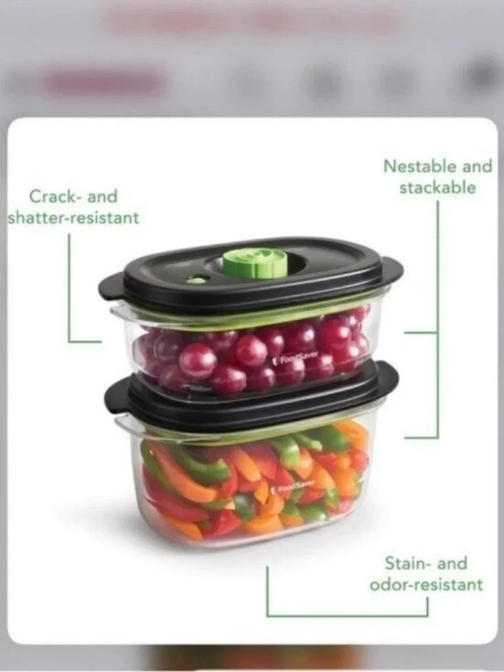 NEW FoodSaver Preserve & Marinate (1) 3 Cup Vacuum Container in Box